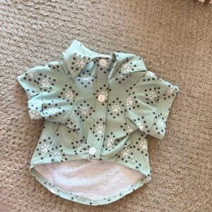 Bundle Stylish Mint Green Dog Shirt with Button Design